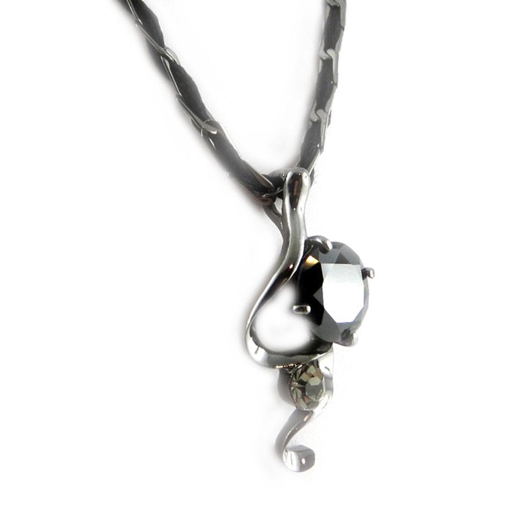 Les Trésors De Lily [E0857] - Black 'Courtisanes' Designer Necklace