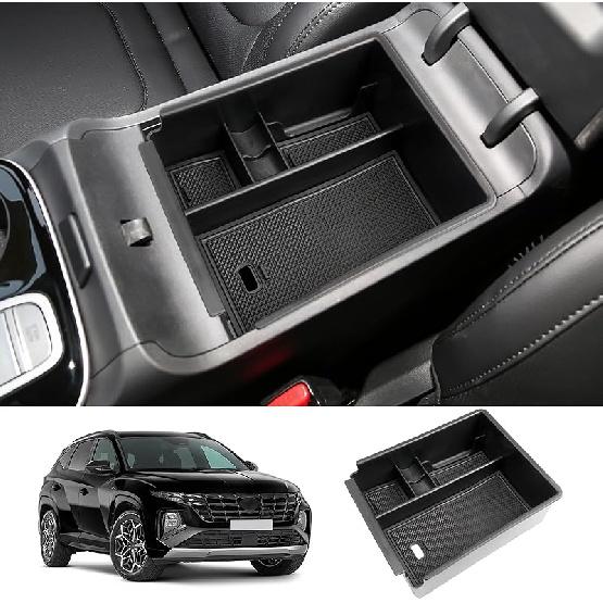 Center Console Organizer Compatible With 2025 2026 Hyundai Tucson SEL/SE Armrest Storage Box Armrest Console Organizer 2025 Tucson Accessories (ONLY
