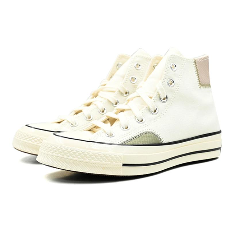 Converse 1970-е Chuck Taylor All Star Удобные и простые Устойчивые к истиранию Высокие холщовые Унисекс Белые