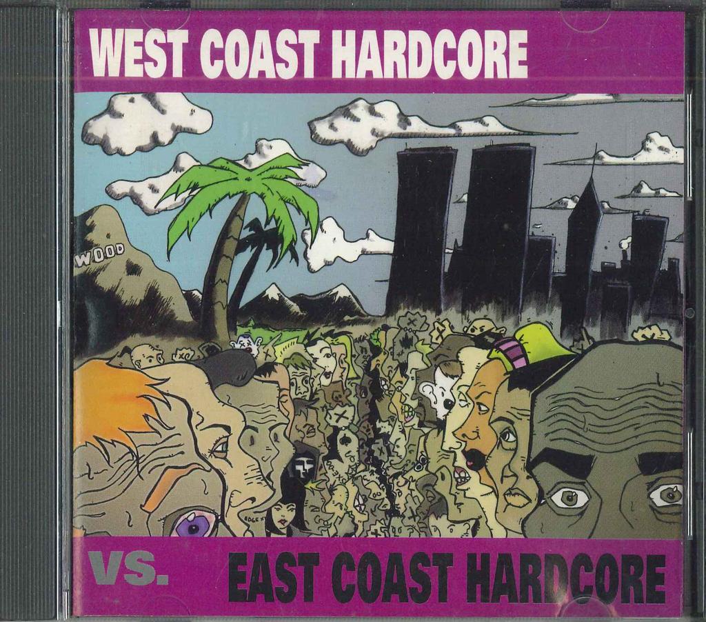 CD VARIOUS - West Coast Hardcore Vs. East Coast  BR003 BLACK RAT RECOR 1998 US Rock Used