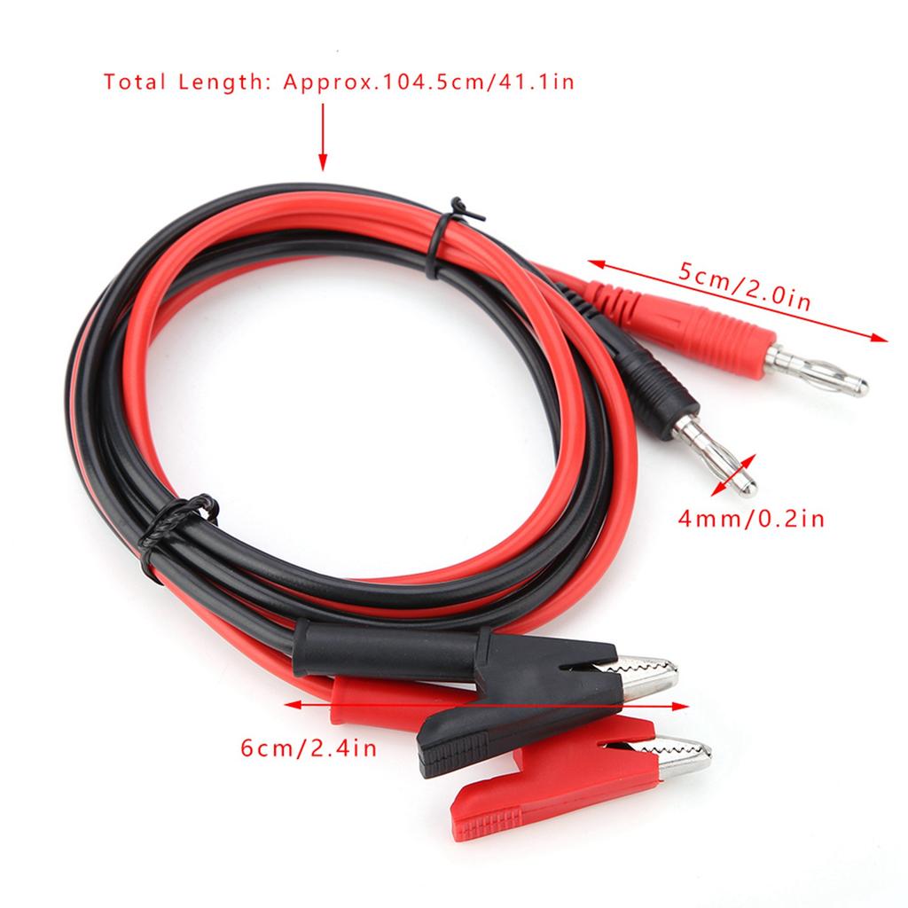 Crocodile Clip Cable P1040 Silicone Banana Plug Clip Test Probe Lead Testing Cables Banana Plug Testing Cable Test Cable