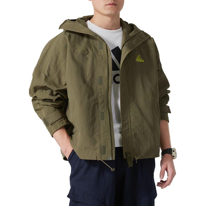 Adidas Jackets Men's Army Green Hooded Moderate Other JD5420