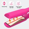 Hair Straightener Woman 450℉ Titanium Pink Infrared Wide Flat Iron,30s Fast Heating and Curler 2 in 1 Hair Straightener