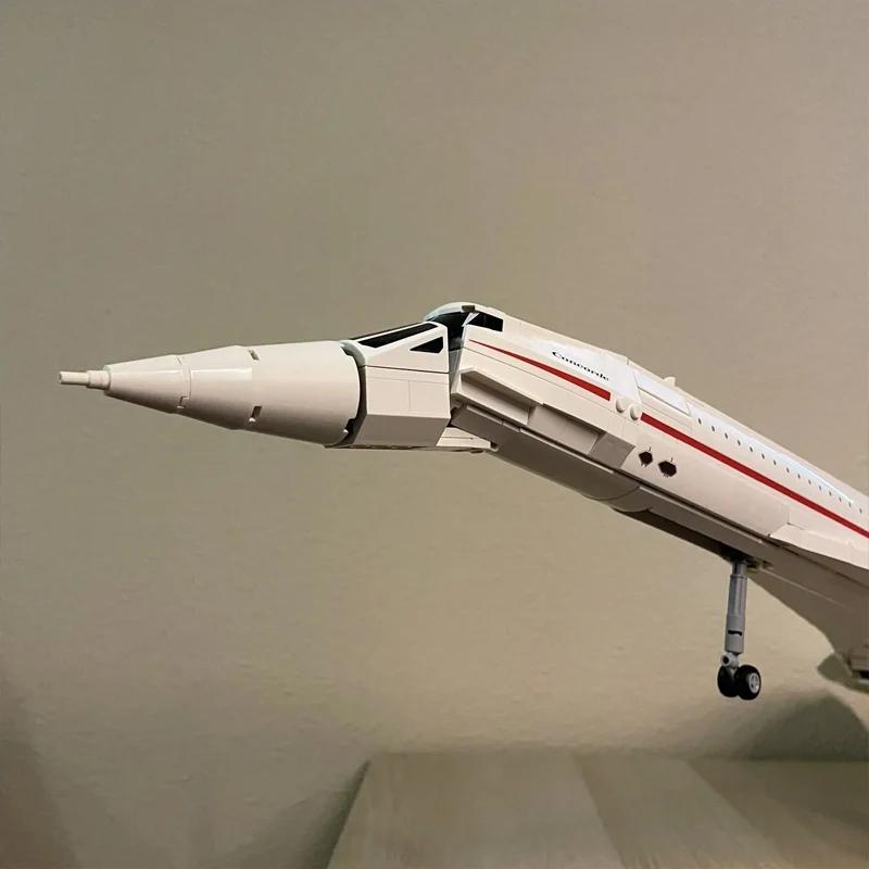 2083 шт. Пассажирский самолет Конкорд Большой Креативный Декор Пазл Строительные блоки Игрушка Подарок
