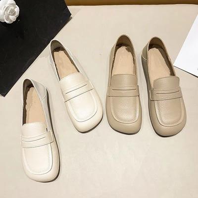 Женские рабочие туфли на плоской подошве с низким вырезом и мягкой подошвой. Мягкие новые универсальные туфли-лодочки без застежек.