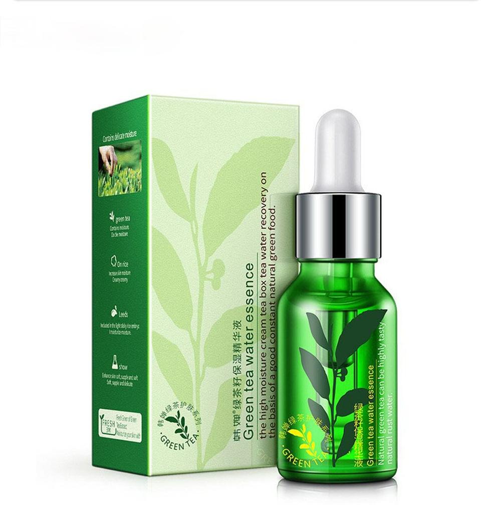 Увлажняющая эссенция с зеленым чаем, сужающая поры, сыворотка для лица, отбеливающий крем, уход за лицом, увлажняющий, питающий, против старения, против морщин