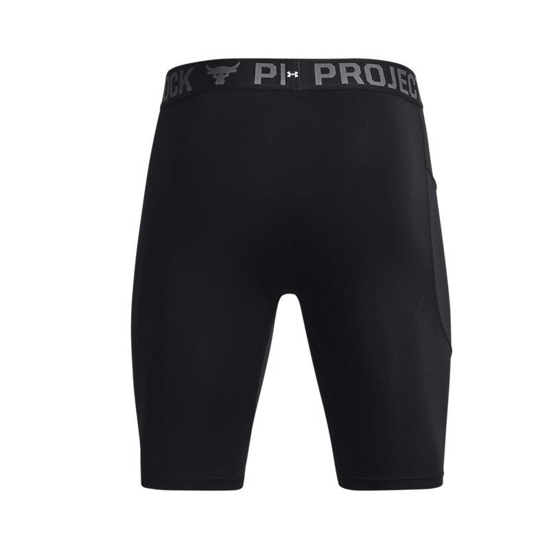 Under Armour Johnson Series Letter Logo Printed Tight Fitting Sports Shorts Men shorts Black 1378582-001