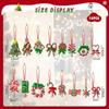 16Pcs Mini Christmas Candy Cane Ornaments Polymer Clay Peppermint Lollipop Pendants Xmas Tree Hanging Decor