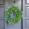 M-Modern-Spring Wreath For Front Door Artificial Spring Front Door Garland Bright Color Wildflower Wreath For Porch Fireplace