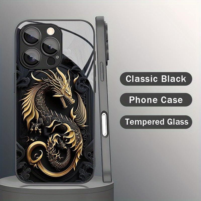 Роскошный чехол для телефона из закаленного стекла с узором Золотого Дракона для iPhone 17 Pro Max 16 15 14 13 12 11 16E 17Air 7 8 Plus XR XS X