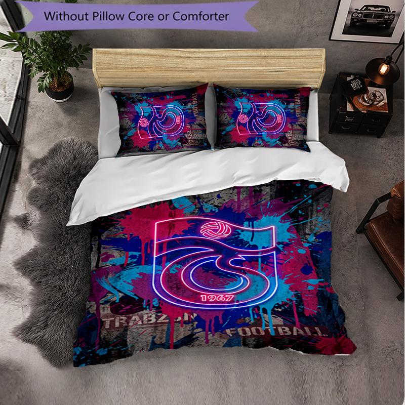 Trabzonspor FC Themed Bedding 3Pcs Duvet Cover Set Decorative Bed Linen For Teen Room Home Decoration