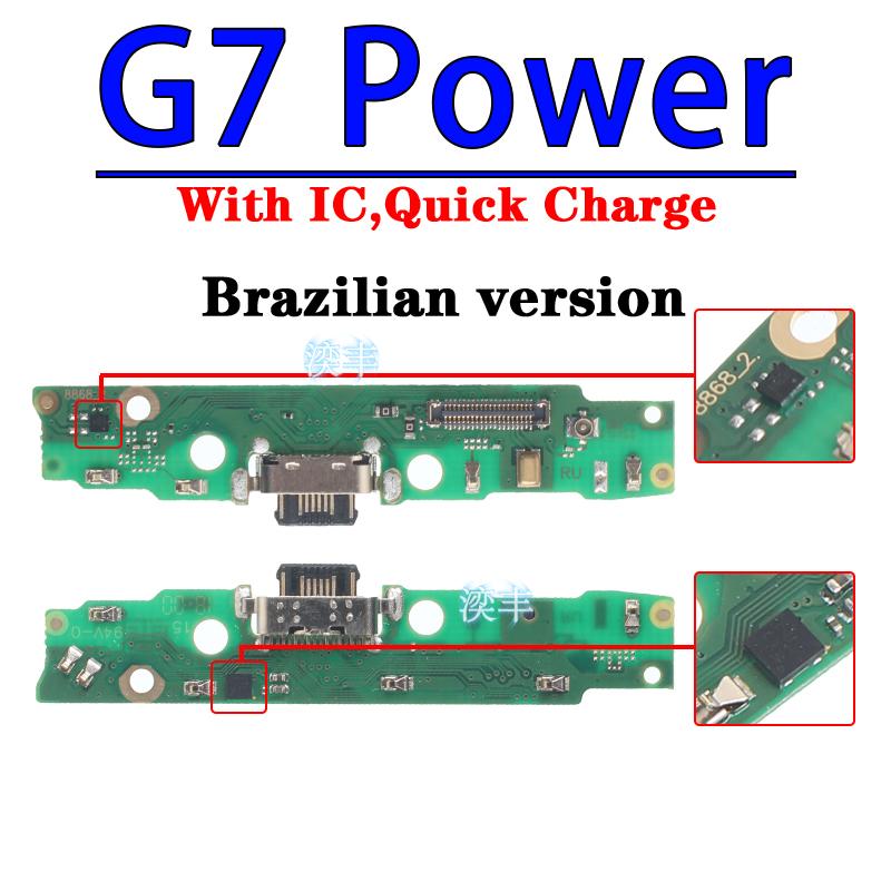 Usb Dock Charger Connector for Motorola Moto G6 G7 G8 Power Plus Play Lite Us Brazil Version Charging Board Module Flex Ports
