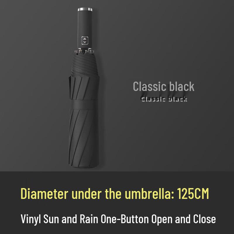 WH Fully Automatic Folding Umbrella for Rain and Sun