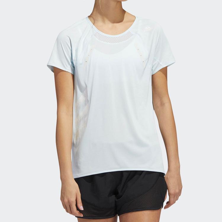 adidas Футболка с коротким рукавом Heat.Rdy Running, женская, белая FK0736