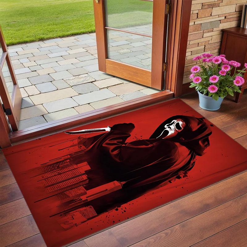 Crystal Velvet Rug Soft Non Slip Indoor Floor Mat Home DecorScream Ghostface