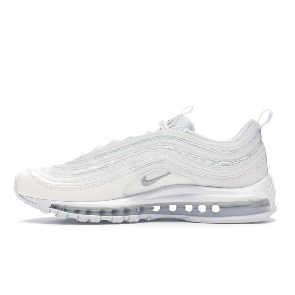 Nike Кроссовки Air Max 97 Triple White для мужчин Серо-волчий-Черный 921826-101