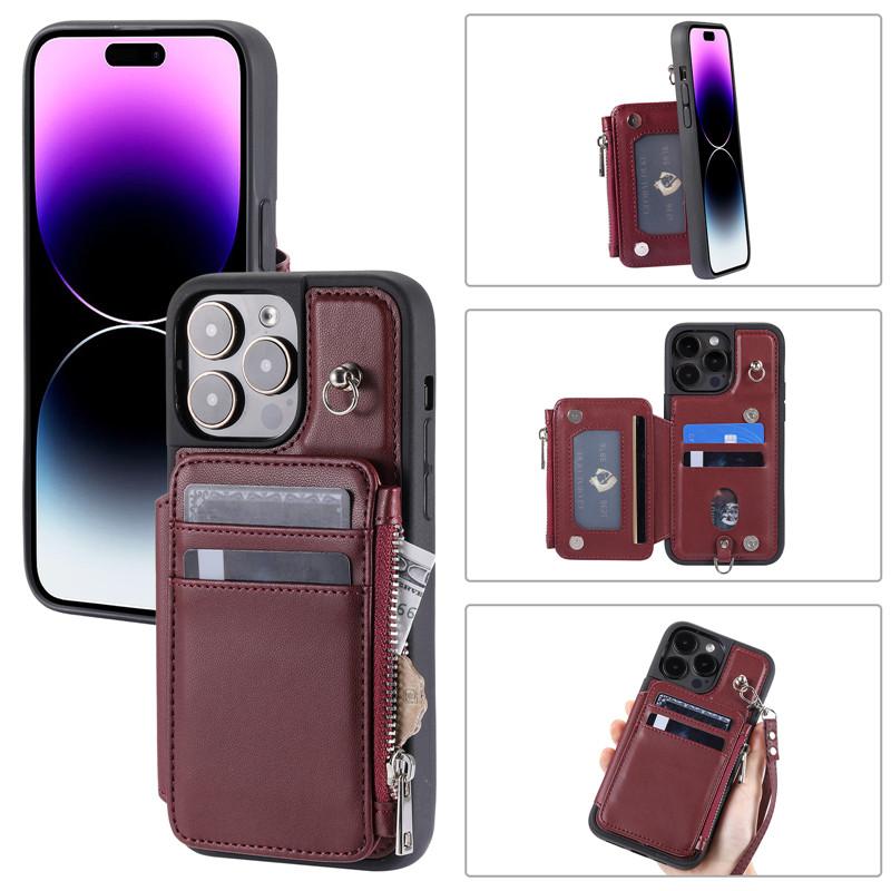 Кожаный чехол-кошелек с ремешком для карты для iPhone 15 Pro Max 14 Plus для Samsung Galaxy S23 Ultra S22 Pro S21 A54 A14 A53 A13, откидная крышка с веревкой на запястье