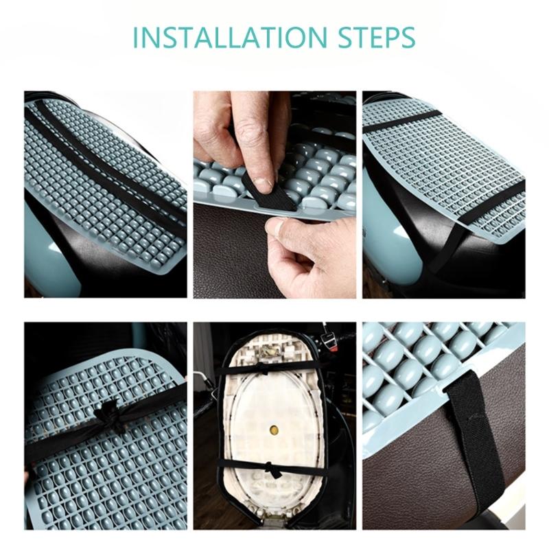 Motorcycle Gel Seat Cushions Breathable Heat Insulation Air Pad Cover Antislip SunscreenSeat Cover Shock Absorption