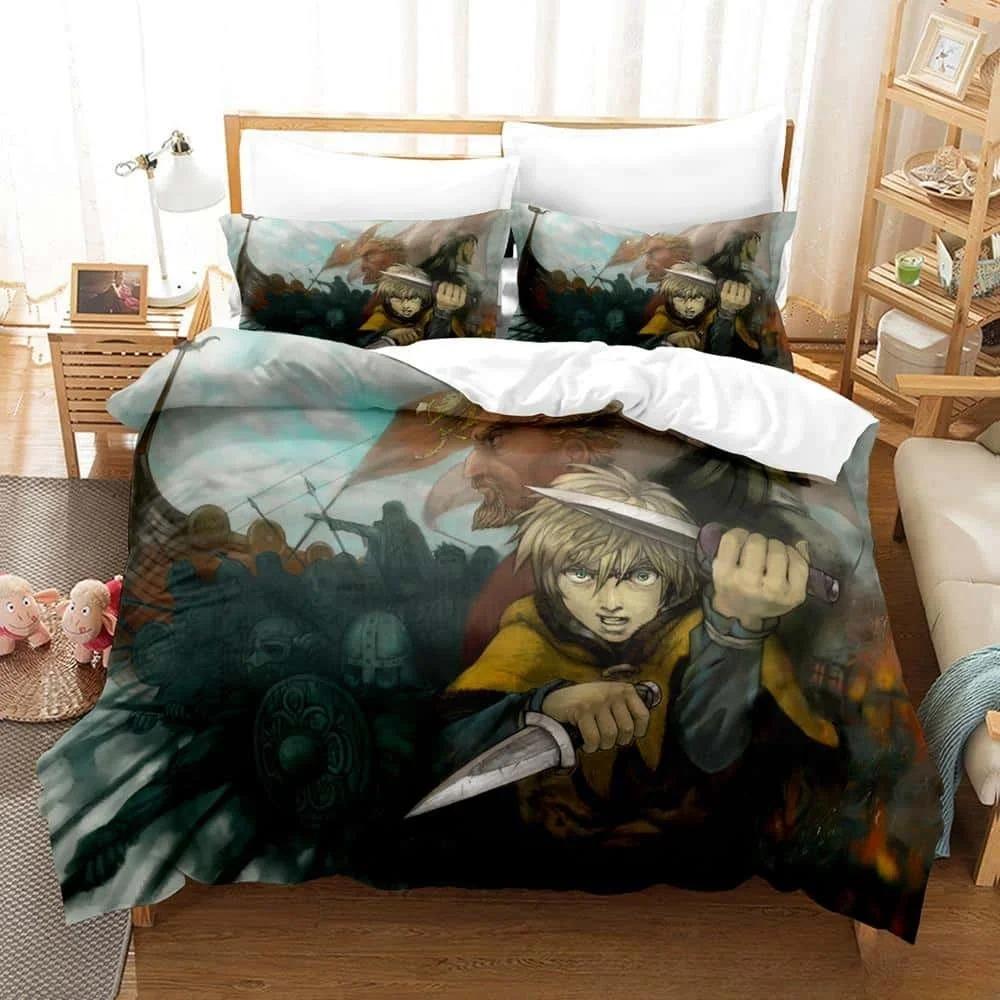 3D-принт аниме Vinland Saga комплект постельного белья односпальный двуспальный двуспальный двуспальный комплект для взрослых и детей спальня пододеяльник наборы домашнего текстиля