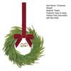 1/2Pcs Mini Christmas Wreath with Red Bow Bells Artificial Norfolk Pine Hanging Wreath Holiday Party Cabinets Window Stairs Railing Chairs Decoration