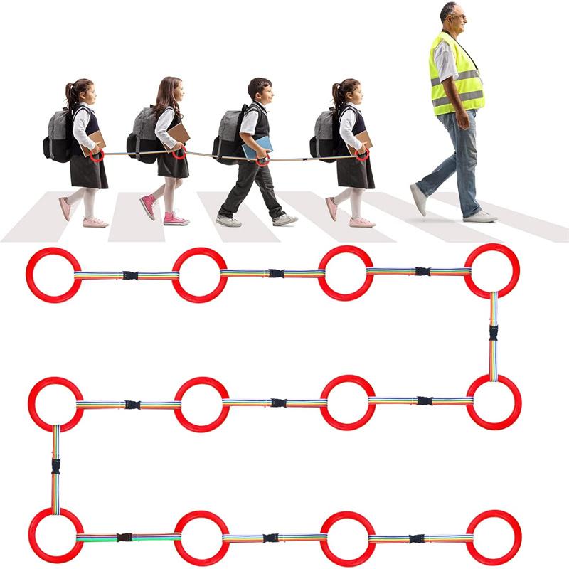 12 шт./набор Веревка для ходьбы для малышей Дошкольная веревка для перехода для малышей Безопасная веревка для детского сада для детей Безопасность на улице
