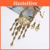 Hand Fashion Bone Women Necklace And Earring Set With Skeleton Design Fringe