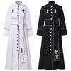 Catholic Church Clergy Priest Costume Women's Pastor Robe Roman Cassock with Stand Collar and Belt