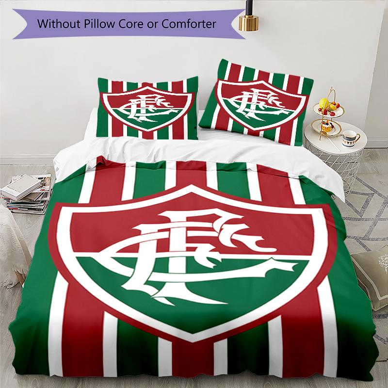 3pcs Football Team (78) Design Cover Set - HD Printed Bedding with 1 Cover and 2 Pillowcases - Perfect for Home and Dorm Decor
