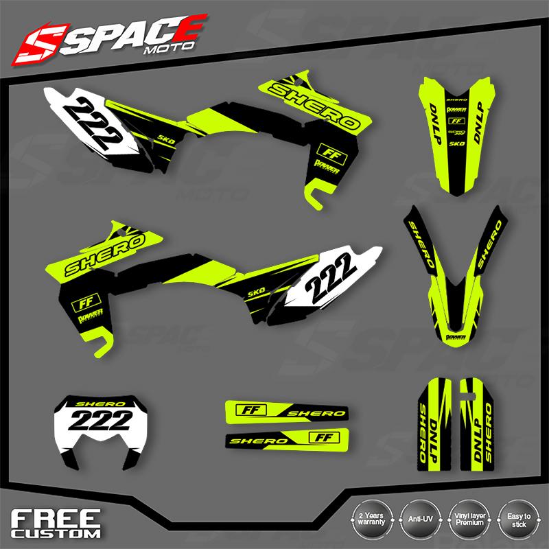 SPACE Custom Motorcycle Graphics Background Decal for SHERCO 2012 2013 2014 2015 2016 SE250 300 Decals Stickers Kits 001