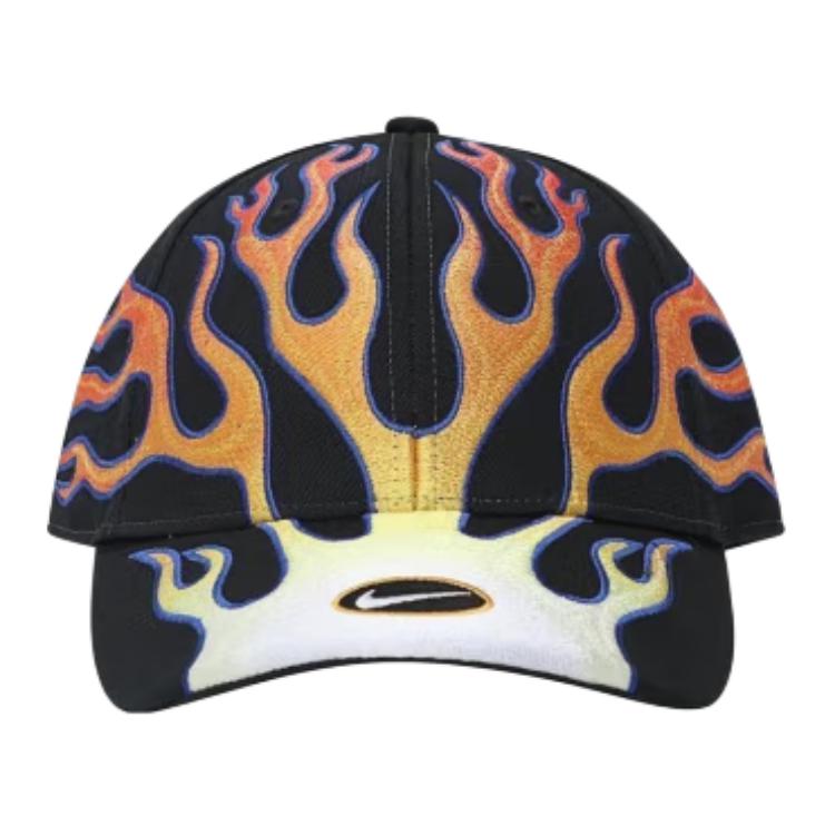 Nike Структурированная кепка OG Flame Club Черная Унисекс Уличная одежда HV6642-010