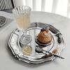 Mirror Surface Stainless Steel Cake Tray Silver Color Jewelry Display Tray  Jewelry Storage