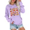 Женский модный, расслабленный и удобный свитер с круглым вырезом и капюшоном, с длинными рукавами и рождественским принтом, теплый свитер