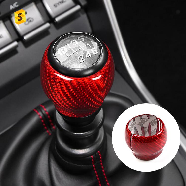 Shasha Carbon Fiber Gear Shift Knob Cover Real Interior Accessories Decoration Protection for Subaru BRZ 2022 2023