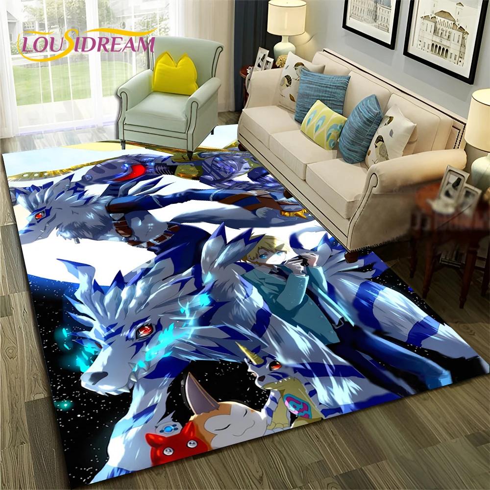 3D ковер с рисунком Digimon Adventure Monster для дома, гостиной, спальни, дивана, коврика, декор, детский коврик, нескользящий напольный коврик
