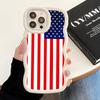 США Флаг Америки Волнистый Край ТПУ Чехол для Мобильного Телефона для iPhone 17 16 15 14 13 12 11 Air Pro Max Plus Цветной Чехол