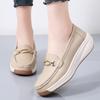Женская удобная, легкая, дышащая искусственная кожа Face Four Seasons Universal Non Slip Casual Shoes - One Step Step Le Fu Shoes