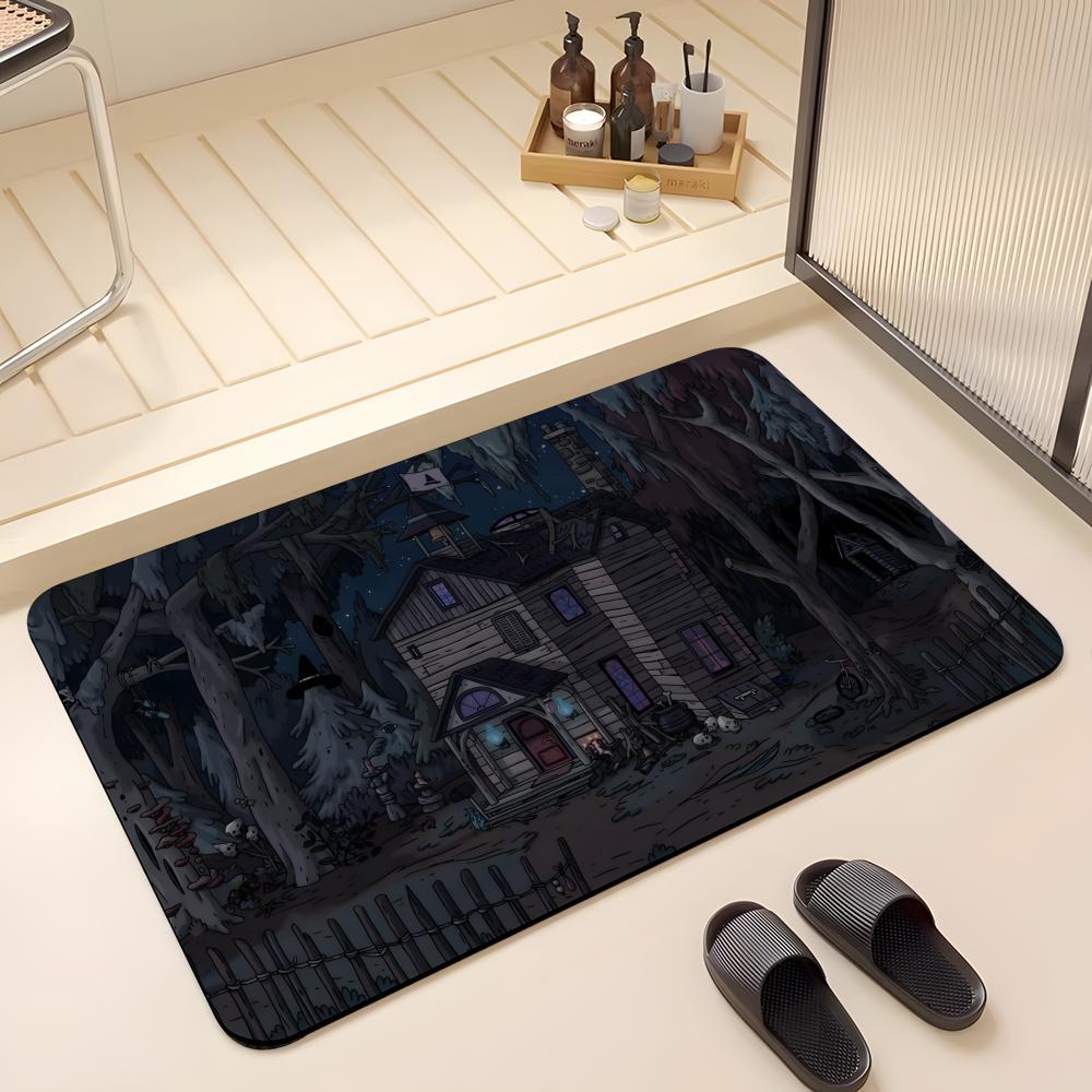 ANIME S-Summer Camp Island Floor Mat Absorbent Floor Mat Non-Slip Entrance Rug for Bathrooms Restrooms and Toilets