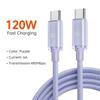 120W PD Type C Cable Super Fast Charger Cord Quick Charge USB C Cables Phone Charger For iPhone Samsung Xiaomi Huawei OPPO ViVO