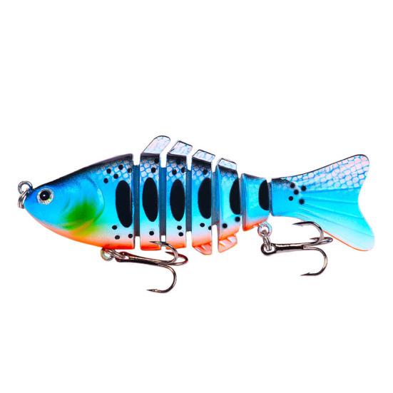 5 шт. многосоставных рыболовных приманок Swimbait с тройными крючками, реалистичные яркие цветные многоразовые жесткие приманки, искусственные приманки