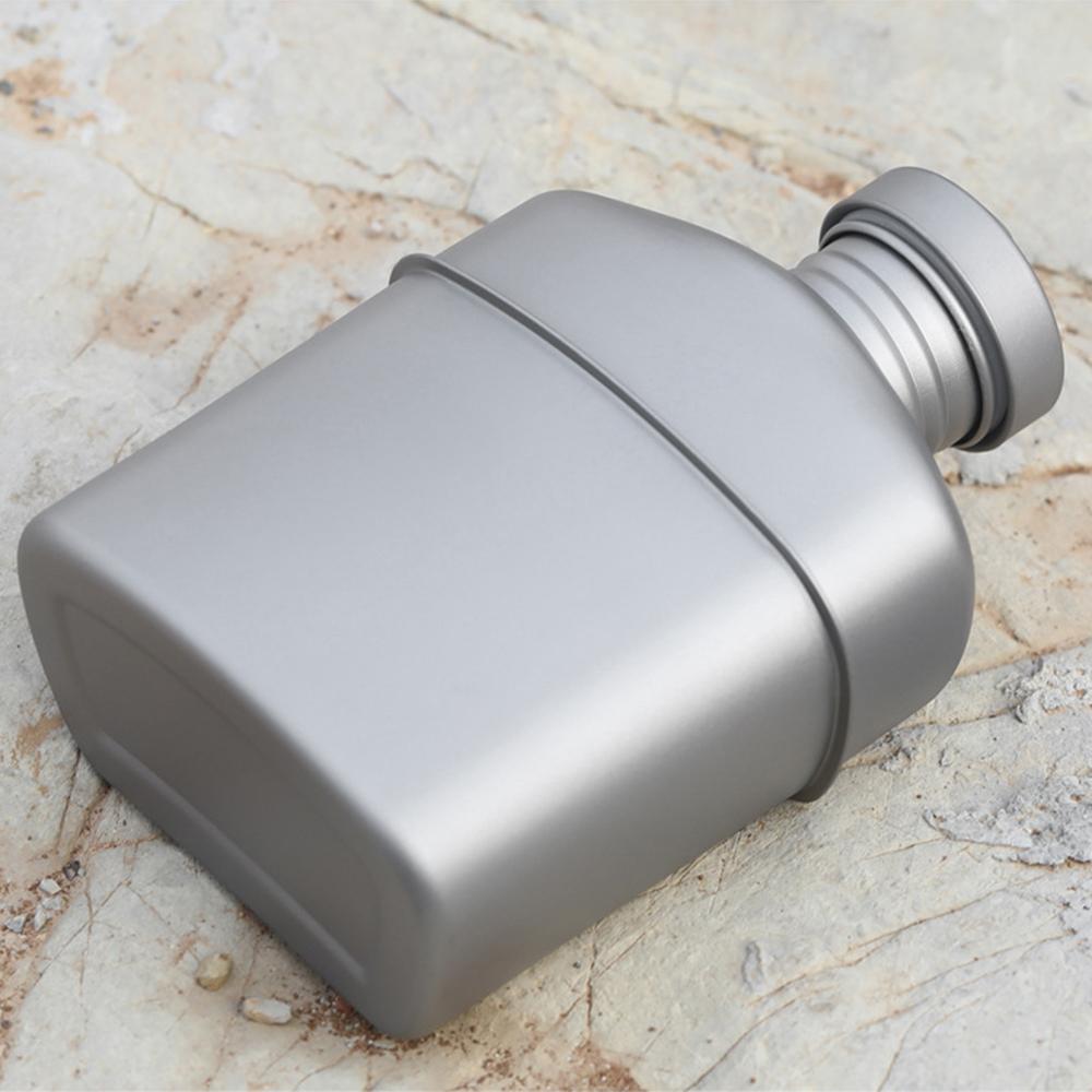 Lixada Титановая бутылка для воды Сверхлегкий чайник Питьевая бутылка с камуфляжной сумкой На открытом воздухе