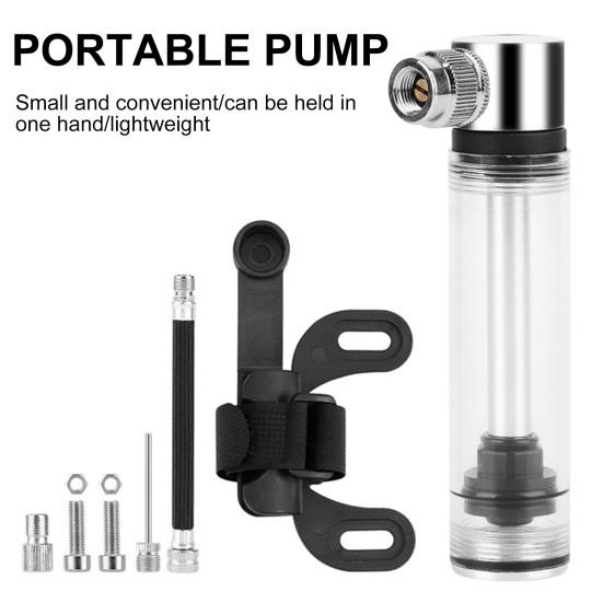 Transparent Bicycle Pump High-pressure Pull-up Design Universal Compact Size Portable Mini Handheld MTB Road Bike Tire Pump