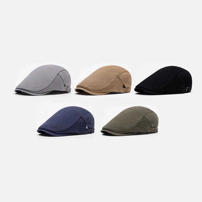 Beret Men's Spring Autumn Sunshade Sun Hat Forward Cap Youth Peaked Cap