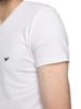 Emporio Armani One-Point V-Neck Short Sleeve Undershirt [EAU110810CC729] White/L [Parallel Import]