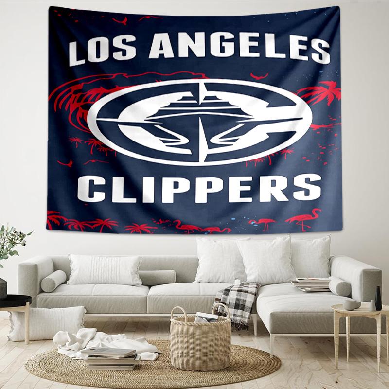 LA Clippers Basketball Art Quick-Dry Tapestry Hanging for Bedroom,Livingroom, Playroom,Decor Art Room Wall Tapestry Holiday and Birthday Gifts