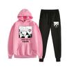 Fashion Autumn/Winter Anime Jujutsu Kaisen Harajuku Streetwear Men's Suit Fleece Hoodie + Trousers Thick Warm Sports Suit