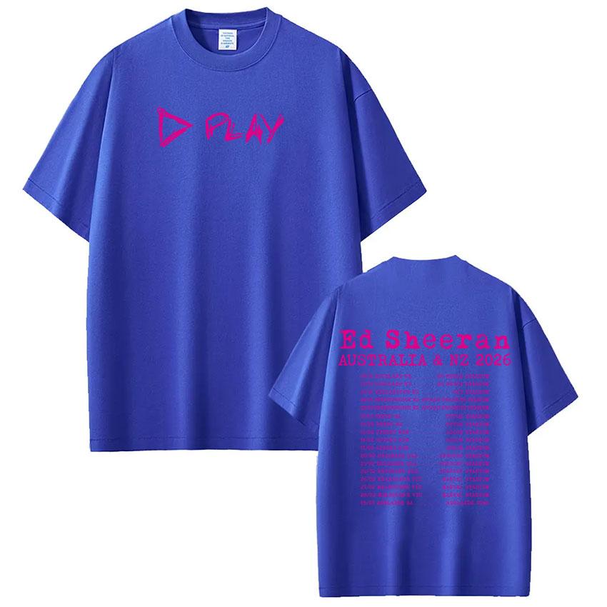 Ed Sheeran Loop Tour 2026 Doublesided Print T Shirts Unisex Women Harajuku Tshirts Cotton Aesthetic Trendy Tshirts Streetwear