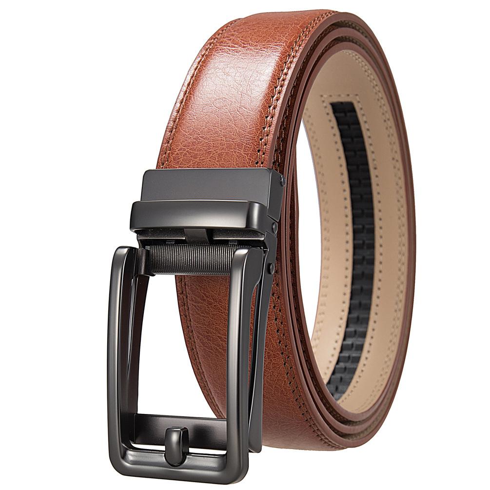 1 шт. Мужской ремень с автоматической пряжкой, модный деловой ремень из коровьей кожи, ремень Ly36-3 3315-1