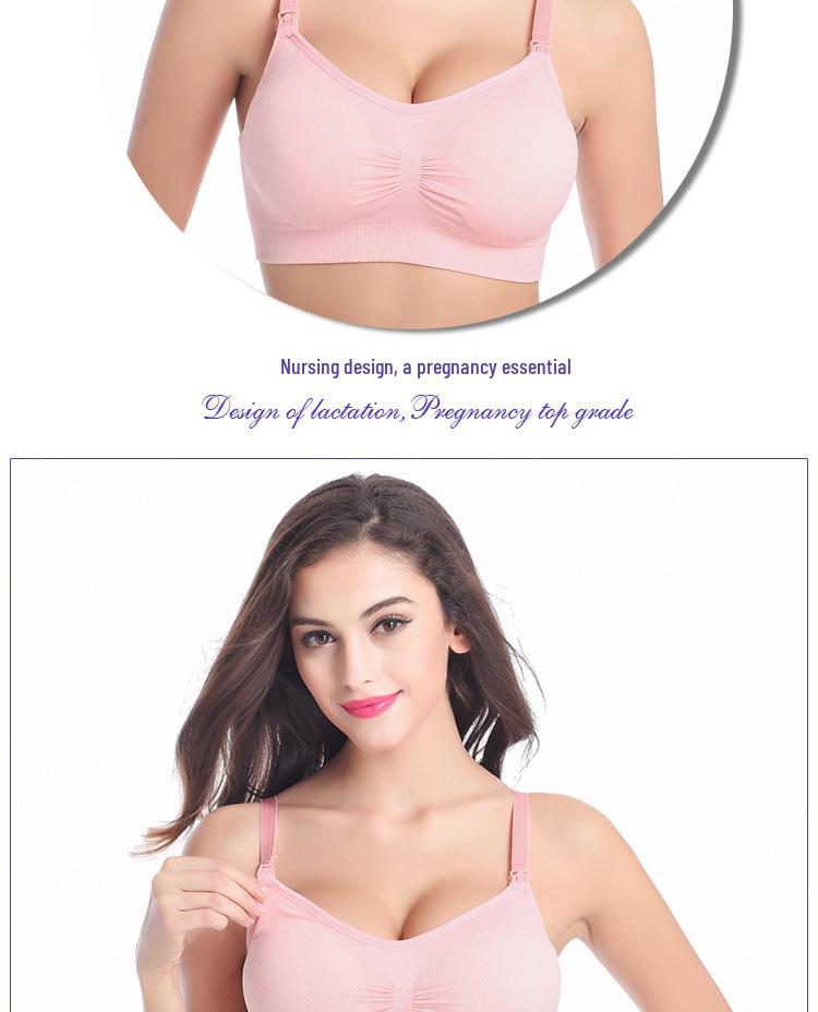 New Style Plus Size Wireless Front Closure Nursing Bra - Adjustable, Gathered, Seamless Maternity Underwear