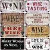 Vintage Wine & Coffee Metal Tin Sign - 15x30cm Plate, Man Cave Bar Wall Decor, Home Art Poster, 1pc