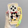 KEYSION Cartoon Cute Plush Embroidery Case for Redmi 14C with Lanyard Soft Silicone Shockproof Phone Cover for Xiaomi POCO C75